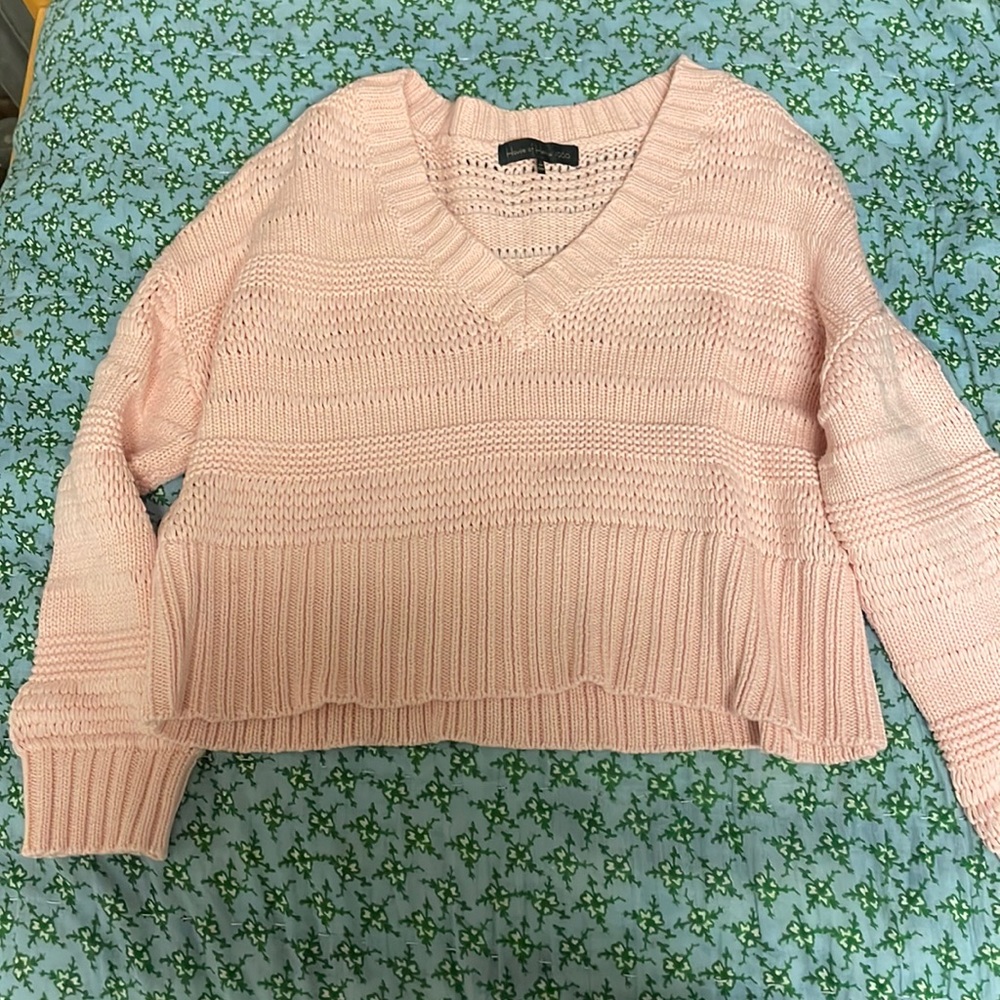 House of Harlow 1960 pink knit sweater
